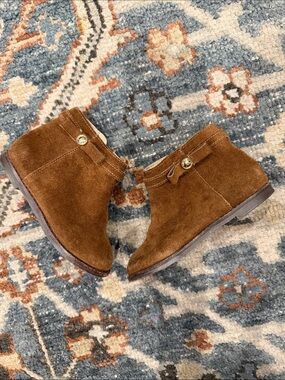Janie and Jack Brown Suede Ankle Boots for Kids